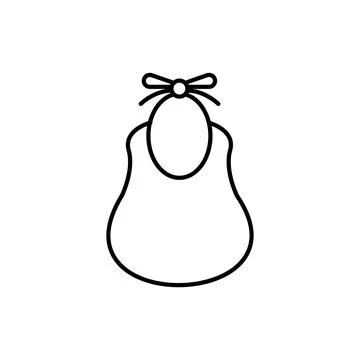 Baby bib icon. Linear vector illustration from baby collection. Outline baby Stock Illustration