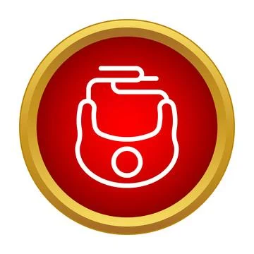 Baby bib icon on a red button design Stock Illustration