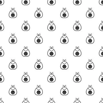 Baby bib pattern, simple style Illustrazione stock