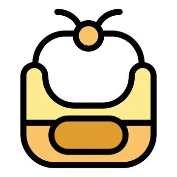 Baby bib protecting clothes while eating icon vector illustration Stock Illustration