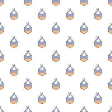 Baby bib seamless pattern design for newborn textiles Stock Illustration
