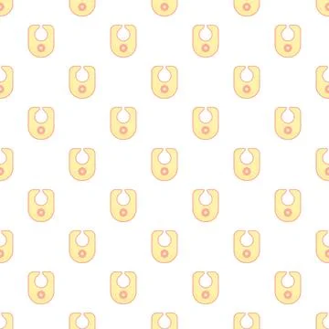 Baby bib seamless pattern design for nursery background Illustrazione stock