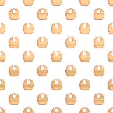 Baby bib seamless pattern illustrating infant clothing fashion Stock Illustration