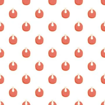 Baby bibs seamless pattern red polka dot Illustrazione stock