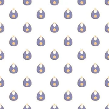 Baby bibs star pattern white background Stock Illustration
