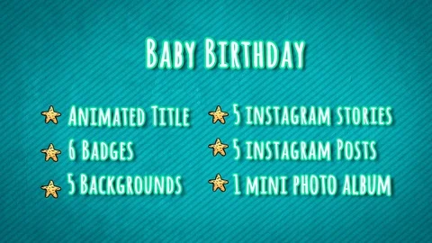 Baby-Birthday Stock After Effects