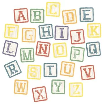Baby blocks alphabet collection. vector, eps8 Stockillustratie