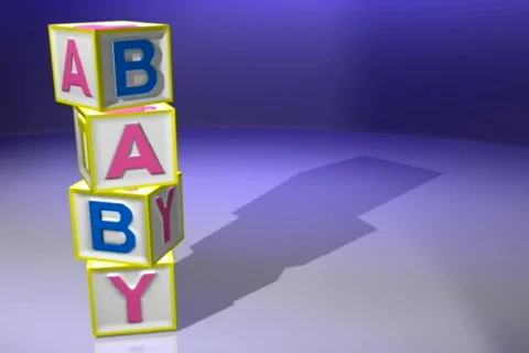 Baby Blocks Stock Footage 334679