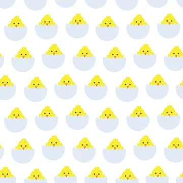 Baby Blue Easter Egg Seamless Pattern Background Stock Illustration
