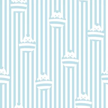 Baby Blue Easter Egg Seamless Pattern Background Stock Illustration