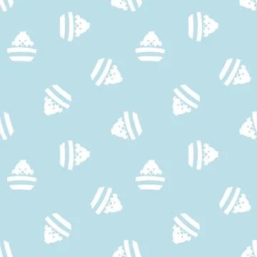 Baby Blue Easter Egg Seamless Pattern Background 스톡 일러스트