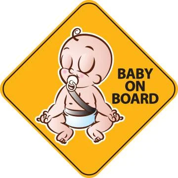 Baby on board Stock Illustration