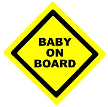 Baby on Board Stock Illustration
