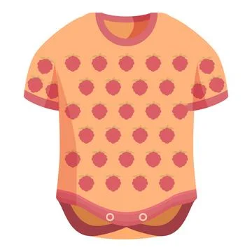 Baby bodysuit decorated with raspberry pattern for newborn clothing Stock Illustration
