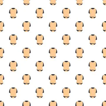 Baby bodysuit seamless pattern for textile design Stock Illustration