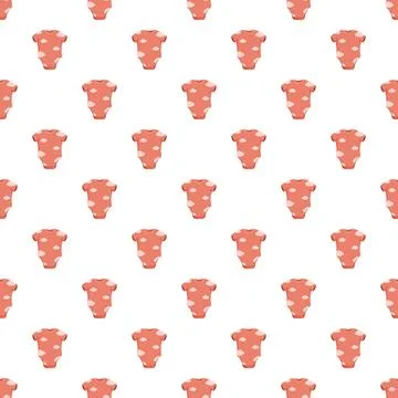 Baby bodysuits pattern creating seamless textile background Stock Illustration
