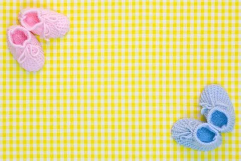Baby booties background Stock Photos