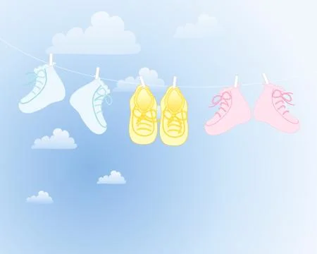 Baby booties Stock Illustration