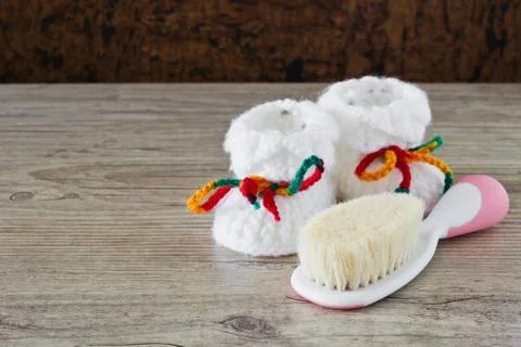 Baby booties Stock Photos