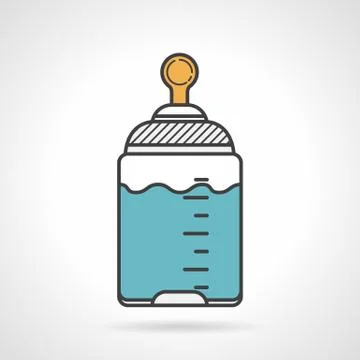 Baby bottle flat vector icon Stock Illustration