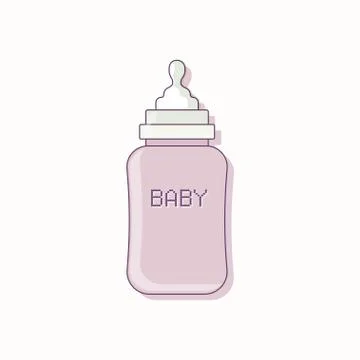 Baby bottle Stock Illustration