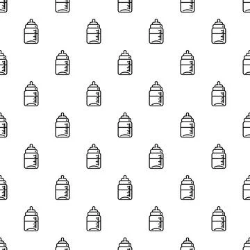 Baby bottle seamless pattern for newborn concepts Stock Illustration