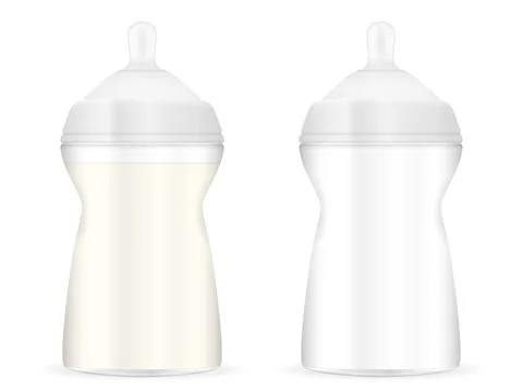 Baby bottle set Stock Illustration