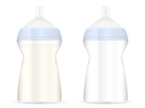 Baby bottle set Stock Illustration