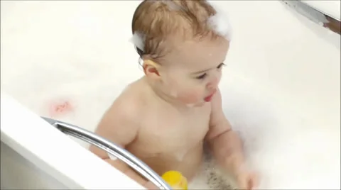 Baby Boy Bathtime Video stock 36155340