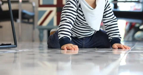 Baby boy crawling Stock Footage 82387262