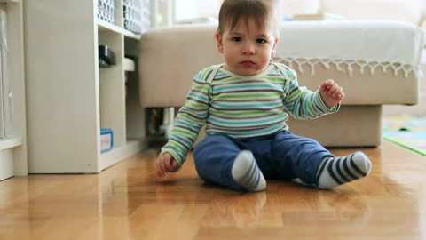 Baby boy crawling Stock Footage 236549615