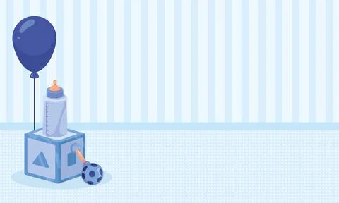 Baby boy elements 스톡 일러스트