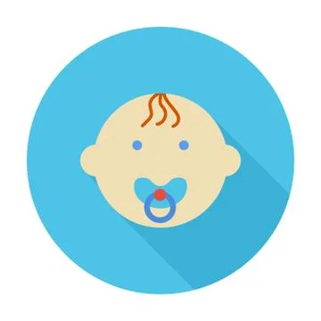Baby boy flat icon Stock Illustration
