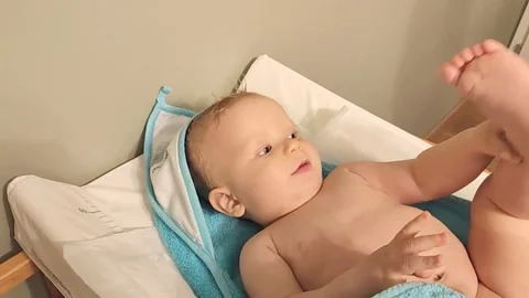 Baby boy laughing Stock Footage 321897108