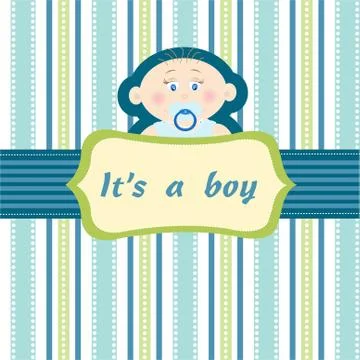 Baby boy pattern Stock Illustration