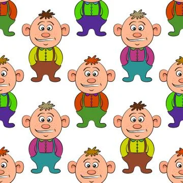 Baby Boy Seamless Pattern Stock Illustration