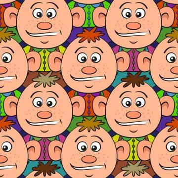 Baby Boy Seamless Pattern Stock Illustration