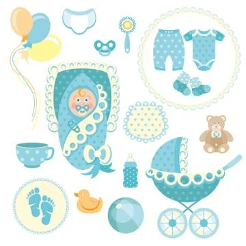 Baby Boy Set Illustrazione stock