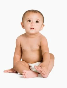 Baby boy thinking Fotos Stock