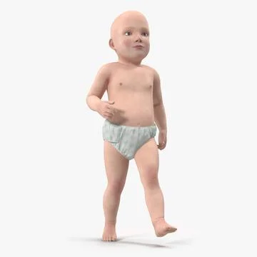 Baby Boy Walking 3D Model