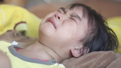 Baby boy was crying 스톡 동영상 189652939