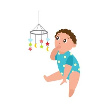 Baby brain development picture, flat cartoon vector illustration isolated Illustrazione stock