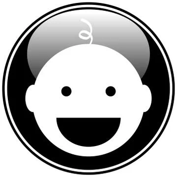 Baby button Stock Illustration