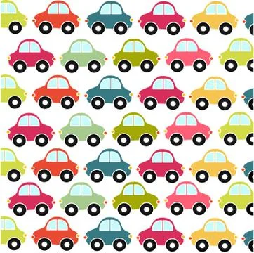 Baby car pattern Stock Illustration