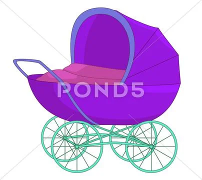 Baby carriage Stock Illustration
