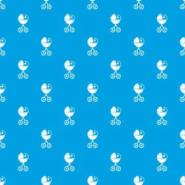 Baby carriage star pattern vector seamless blue 스톡 일러스트