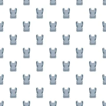 Baby carrier pattern creating child care background Stock Illustration