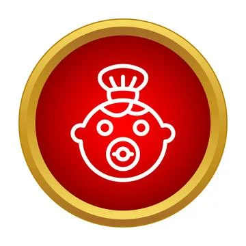 Baby chef icon representing infant cooking concept Stock Illustration