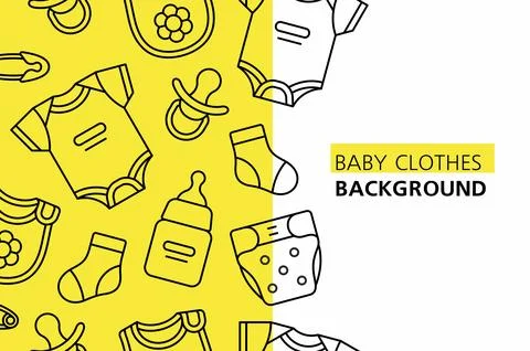 Baby clothes background Stock Illustration