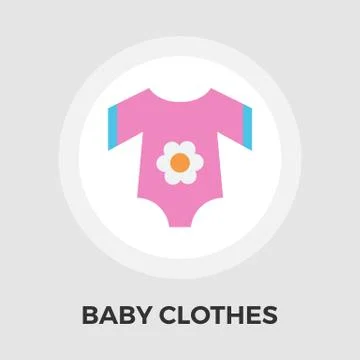 Baby Clothes Flat Icon Stock Illustration